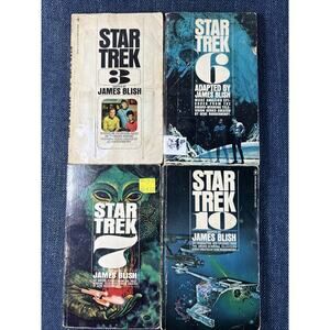 4 Star Trek Books Adapted by James Blish Star Trek 3, 6, 7, 10 Paperback 1970’s